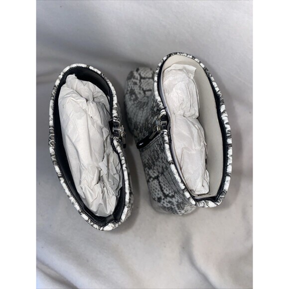 Justfab bootie Snake Platform 10 Animal Ankle Boot Francine Zip Sexy NWOT 8.5 - Picture 5 of 8